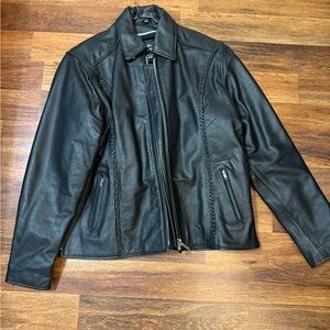Men's Classic Black Leather Jacket